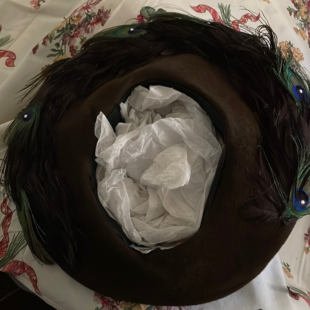 Chocolate brown felt hat